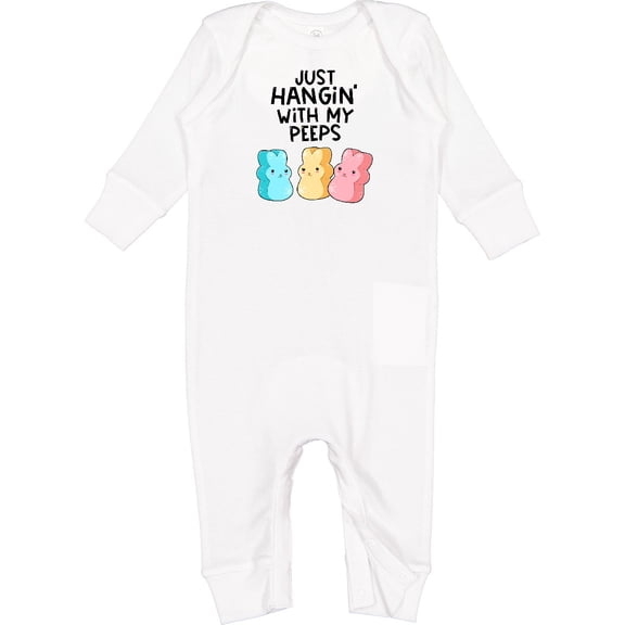 Inktastic Easter Just Hangin' with My Peeps Baby Romper Coveralls