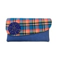 thumbnail image 1 of Pochette en Jute Perlée Faite à la Main pour Femme Bleu//rouge, 1 of 2