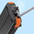 thumbnail image 3 of Mr. Gadgets Solar Blast Power Bank 20000 Mah Bateria Panel Solar De Carga Portatil Con Linterna, Manivela De Emergencia, Carga Inalambrica, Color Negro Con Naranja., 3 of 8