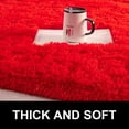 thumbnail image 4 of Softlife Stylish Soft Shaggy Velvet Carpet for Living Room/Bedroom, Fluffy Rugs,6' x 9',Fire Red, 4 of 7