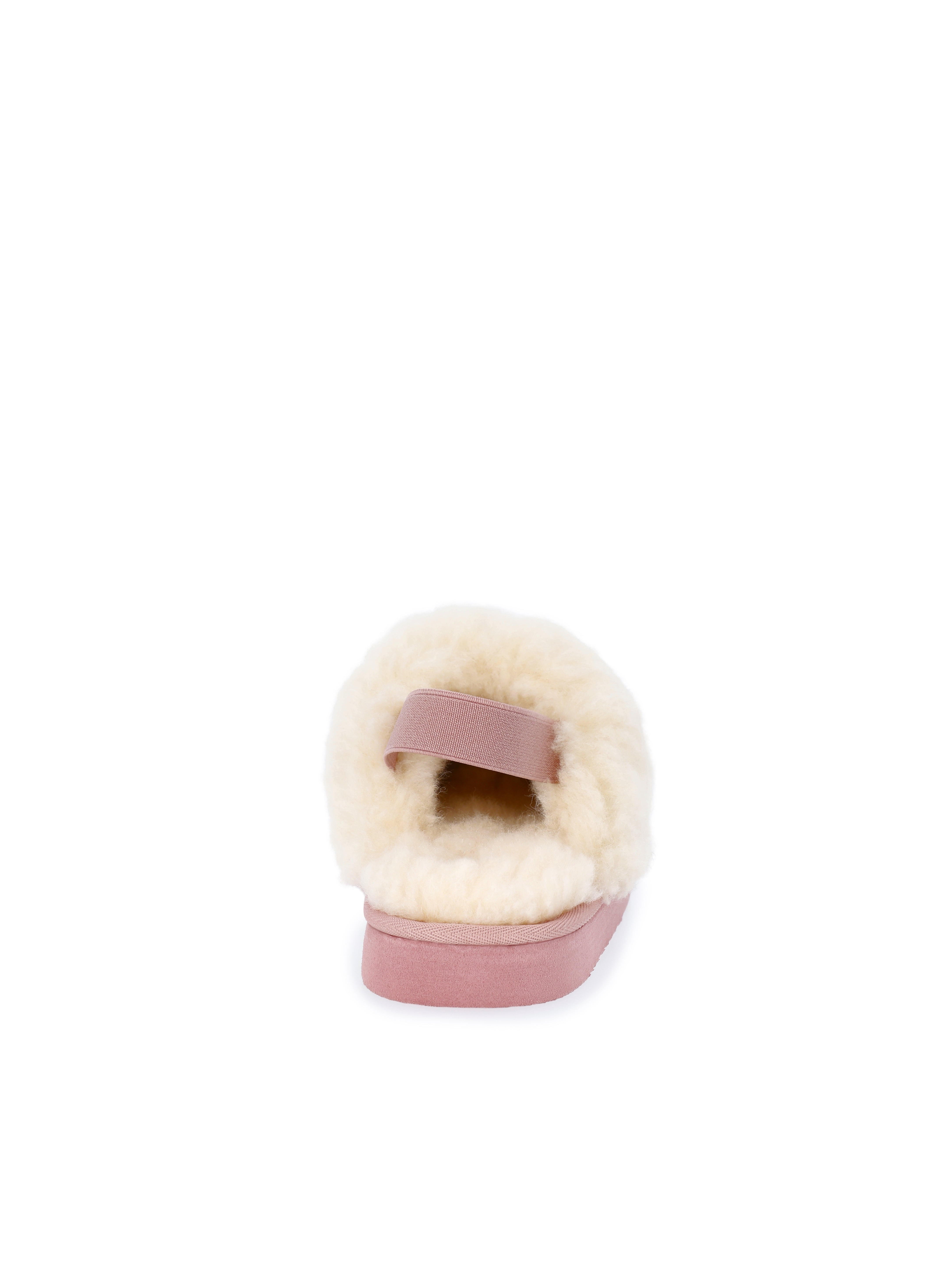 Pawz Girls Faux Shearling Slippers with Slingback Strap