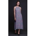 thumbnail image 4 of Bimba Robe de Plage Dos Nu Imprimée Florale pour Femmes Col Halter Long RayonDress-TTG, 4 of 6