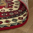 thumbnail image 5 of Ornamental Medallion Southwestern Ultra-Soft Indoor Area Rug or Runner, 5' Round, Red by Blue Nile Mills, 5 of 6