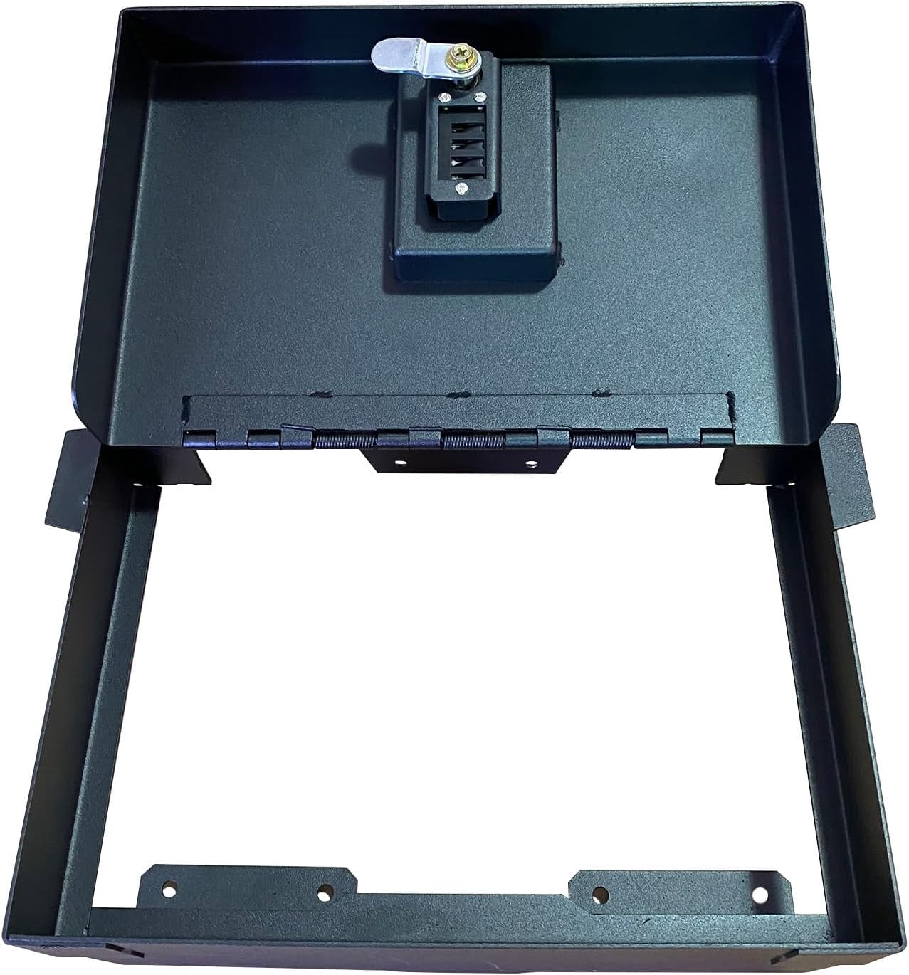 Black Horse CENTER CONSOLE SAFE security lock box, Black Gun Box Organizer, with 4 Digit Combination Resettable Lock Compatible with 19-25 Ram1500,2500,3500 Ram 1500 -LBRA19