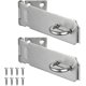 thumbnail image 1 of Door Hasp Latch Lock, 5 Inch Stainless Steel Safety Packlock Clasp, Brushed Finish 2 Pack, DL130-BN-P2, 1 of 4