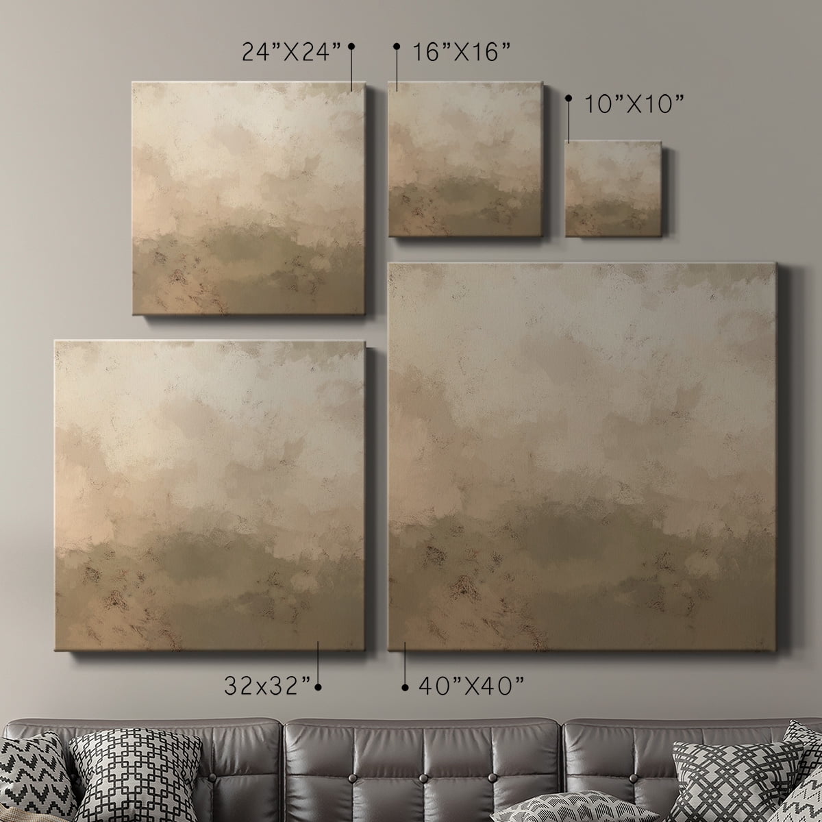 Wexford Home Freeform III-Premium Gallery Wrapped Canvas, 24" x 24" - Ready to Hang