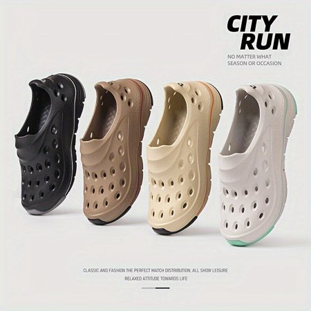 

Men s Solid Clogs Breathable Beach Water Shoes Indoor Outdoor Non Slip Slippers For Outdoor Events Quick Drying Sandals