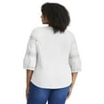 thumbnail image 2 of Avenue Women's Plus Size Eyelet Trim Tee, 2 of 2