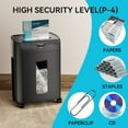 thumbnail image 4 of Office Equipment 15-Sheet Cross Cut Paper Shredder,4.76 Gallons Heavy Duty Paper/CD/Card Ultra Quitet Shredder for Home and Office,All In One Printer, 4 of 8