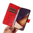 thumbnail image 2 of Allytech Wallet Case for Samsung Galaxy Note 20 Ultra, PU Leather Butterfly Embossed Slim Flip Cover for Girls Women Shockproof Cards Holder Hand Wrist Phone Case for Galaxy Note 20 Ultra - Red, 2 of 8