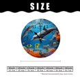 thumbnail image 2 of 12 Inch Wall Clock Battery Operated Silent Clock Decorative for Office, Kitchen, Outdoor, Living Room，3D Dolphin Ocean Sea Coral Reef Summer Multicolor, 2 of 5