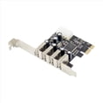 thumbnail image 2 of 3X Tarjeta Convertidora PCI-e A 4 Puertos USB 2.0 Tarjeta Adaptadora PCIE USB2.0 el Conjunto de Chips MCS9990 Permite el Intercambio en Caliente de la Tarjeta Elevadora USB, 2 of 6