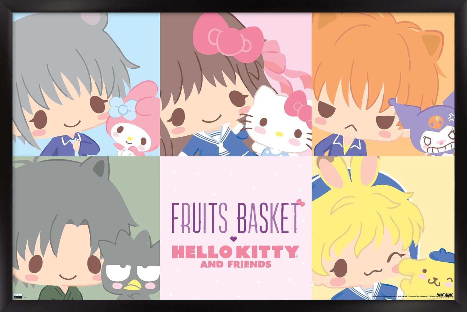 Fruits Basket x Hello Kitty and Friends Squares Wall Poster, 14.725