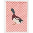 thumbnail image 1 of Carolines Treasures BB7856CHF Rouen Duck Pink Check Canvas House Flag, 1 of 4
