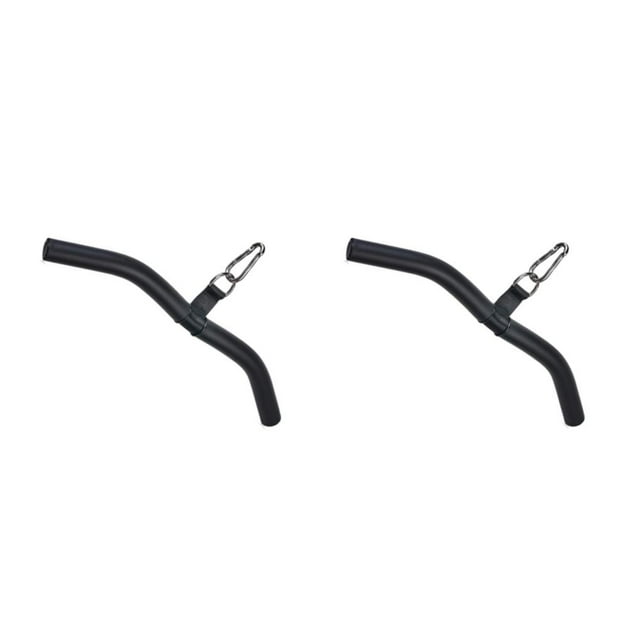QualitChoice Gym Pull Down Bar Cable Machine Attachments Bicep Tricep Press Down Fitness Rod Stick Training Handle Accessories 48cm 2Set