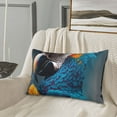 thumbnail image 5 of Daiia Modern Style Blue Parrot Bedding Waterproof Pillow Protector Zippered Queen – Bed Bug Proof Pillow Encasement-14"x20", 5 of 6