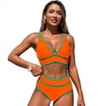thumbnail image 3 of Traje de Baño Deportivo de Dos Piezas para Mujer, Color Naranja, Talla L, 3 of 9