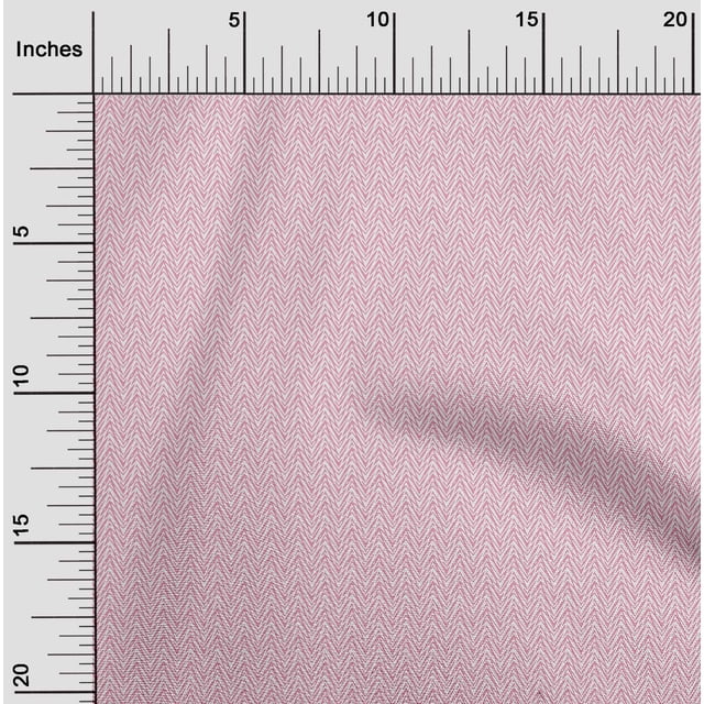 oneOone Organic Cotton Poplin Twill Fabric Chevron Geometric Print Fabric BTY 42 Inch Wide