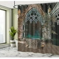 thumbnail image 5 of Ambesonne Gothic Shower Curtain, Old Gateway to Forest, 69"Wx84"L, Grey Teal, 5 of 5