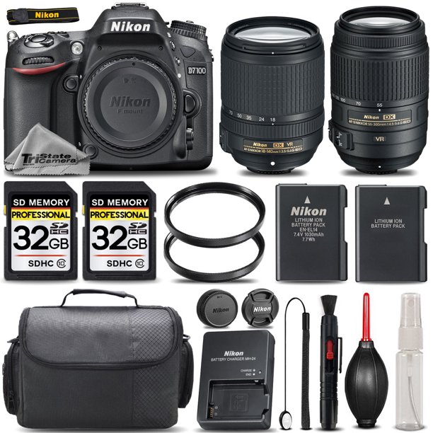 nikon d7100 dslr camera nikkor 18 140mm vr lens 55 300mm vr save big kit