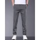 thumbnail image 2 of Pantalones de marca para hombre, tela Lyocell elástica suave, ropa de verano, pantalones casuales, pantalones finos de cintura elástica, pantalones ajustados de negocios para hombre, 2 of 5