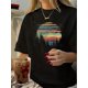 thumbnail image 1 of Playera Deportiva Manga Corta Mujer Dry-FitRound Neck Retro Casual Print T-shirt Top Women's ClothingFather's Day, Mother's Day, New Year, Spring Festival, Valentine's Day, Independence Day, birthda, 1 of 7