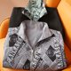thumbnail image 5 of Nuevo producto de otoño, chaqueta informal de doble cara adelgazante con cuello alto y estampado de moda de color sólido para hombres, 5 of 5