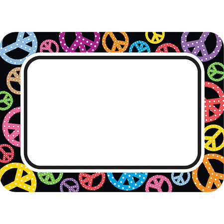 PEACE SIGNS NAME TAGS LABELS