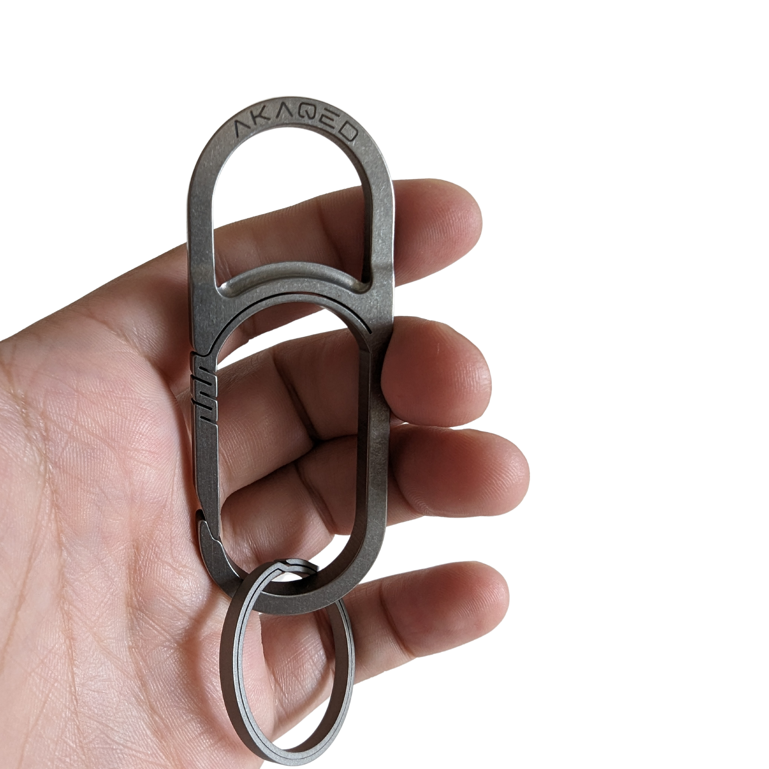 PULL | Titanium All Purpose Carabiner Bottle & Can Opener Keychain - Silver