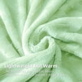 thumbnail image 6 of Whale Flotilla Soft Flannel Fleece Lightweight 50"x60" Throw Blanket, Brushed Chevron Design Fluffy Plush Cozy Blanket for All Seasons, Light Green, 6 of 7