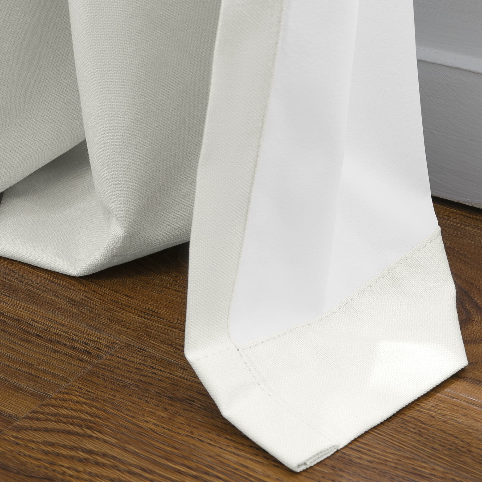 TWOPAGES 52 W X 96 L Inch Drape Blackout Pinch Pleated Light Blocking Curtain for Kid's Room, 1 Panel, Ivory White