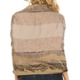 thumbnail image 6 of Sakkas Alessa Women's Silky Soft Reversible PaisleyPrint Pashmina Scarf Shawl Wrap - Gold - One Size Regular, 6 of 11