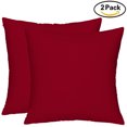 thumbnail image 1 of The Great American Store 1800 Series Microfiber Solid Burgundy, Euro Square Throw Pillowcases (14"x 14") - Envelope Closure End - Wrinkle, Fade, Stain Resistant - Hypoallergenic, 1 of 4