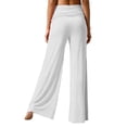 thumbnail image 6 of YUEHUA Fold Over Yoga Pants, On-Trend Solid Wide Leg Loose Fit Lounge Pants with Ruched Waist Y2k 2026 Coral Foldover Yoga Pant Stretchy Loose Gym Lounge Leggings, 6 of 7