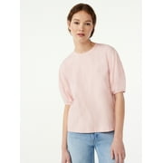 Free Assembly Women's Tie Back Top with Balloon Sleeves