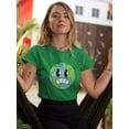 thumbnail image 2 of Toon Style Worried World T-Shirt Women -Image by Shutterstock, Female Small, 2 of 4