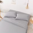 thumbnail image 1 of siniker Solid Color Bed Hat With 1 Top And 1 Pillowcase, 100% Microfiber Bed Sheet Set Of 3, 1 of 2