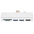 thumbnail image 2 of For For  Dock 5 in 1 5 Gbps Memory Card Reader 4K Resolution Aluminum Shell Hot Swap USB3.0 Hub for Win10 for Win XP, 2 of 7