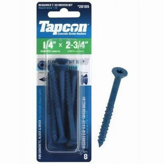 0.25 x 2.75 in. Concrete Anchors - Pack of 8