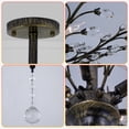 thumbnail image 5 of 30-inch Vintage Crystal Chandelier - 5-Light Antique Iron Floral Ceiling Fixture with 6" Ceiling Canopy & E12 Sockets for Dining Room etc, 5 of 10