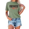 thumbnail image 2 of Firefighter Wife Graphic Tees for Women 2026 Summer Short Sleeve Crewneck Tshirt, 2 of 5