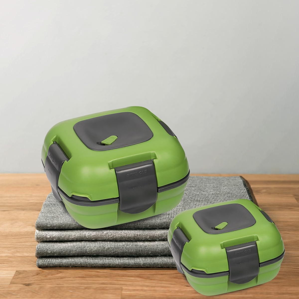 Pinnacle Thermoware 2-Pc Leak Proof Insulated Lunch Box Hot Food Container Set, Green