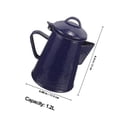 thumbnail image 2 of Moluckfu Tetera De Esmalte Azul Oscuro Para Café Y Té Con Asa Ergonómica Para Uso Doméstico, 2 of 8
