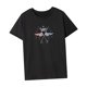 thumbnail image 5 of Camiseta de mujer de verano suave ropa cuello redondo camisa para oficina trabajo compras Negro, 5 of 7