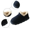 thumbnail image 5 of Gubotare Mens House Shoes Mens Warm Slippers Quilted Memory Foam House Shoes Indoor Outdoor with Non-Slip Sole Size 5.5 (Navy,5.5), 5 of 5