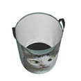 thumbnail image 3 of Balery Funny Cat Round Laundry Basket with Handles Waterproof Freestanding Laundry Hamper for Clothes Toys in the Dorm and Family-Medium, 3 of 8
