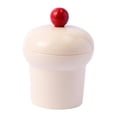 thumbnail image 1 of Siruishop Pot à Bonbons 0.5 L avec Couvercle Pot à Biscuits pour Table à Manger Buffet Restaurant Blanc Laiteux Rouge, 1 of 8