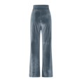 thumbnail image 6 of Women High Waist Velvet Yoga Pants Flared Stretchy Wide Leg Velvet Yoga Trousers Soft Plush Velour Bootcut Slacks, 6 of 7