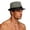 (Casual 33)Black, variant on Mens Woven Straw Fedora Hat, Short Brim Natural Weave Trilby Cap With Black Ribbon B, Lightweight Breathable Summer Sun Hat Beach Travel Outdoor Party Daily Wear