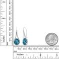thumbnail image 4 of Gem Stone King 925 Sterling Silver London Blue Topaz Drop Dangle Earrings for Women | 10.40 Cttw | Gemstone November Birthstone | Oval 12X10MM | 1.18 inch, 4 of 5